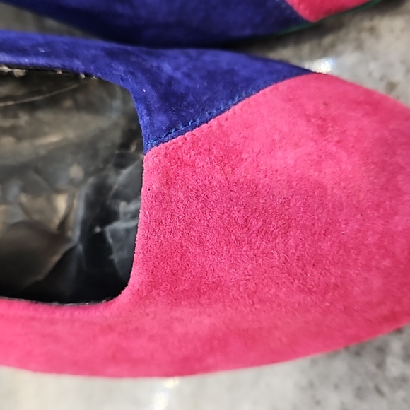 Vintage 80s multi color Retro Multicolor Heels Size 7.5 - Picture 12 of 16